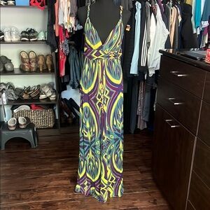 Vibrant Multicolor Maxi Dress